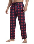 JINSHI Men's Home Sleep Pajama Pant Lounge Nightwear Bottom Breathable Pjs Pant 2-Pack(A),XL