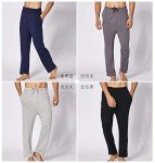 Cicilin Men's Modal Pajama Pants Lounge Pants with Pockets Soft Sleep Pj Bottoms Black XXXL