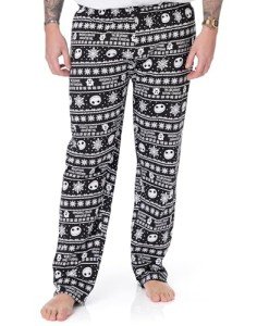 Disney Nightmare Before Christmas Lounge Pants Jack Skellington Mens Pyjama Bottoms X-Large Black