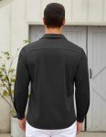 Men’s Black Long Sleeve Button Down Dress Shirt