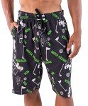 Lazy One Pajama Shorts for Men, Men's Pajama Bottoms, Sleepwear, Golf, Mulligan, Caddy, Birdie, Bogey (Golfers, Medium)