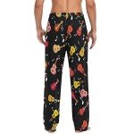 Vintage Guitar Men's Straight-Fit Sleep Pajama Pant Lounge PJ Bottoms with Pockets Drawstring