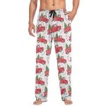 Cute Sloth Pajama Pants Mens Lounge Pants Super Soft Men Pajama Bottoms with Pockets Drawstring, 03 Color, Large