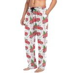 Cute Sloth Pajama Pants Mens Lounge Pants Super Soft Men Pajama Bottoms with Pockets Drawstring, 03 Color, Large