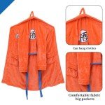 Anime Robe Pajamas Bathrobe for Mens Dragon Z Anime Pajamas Onesie Men Bath Robe Long Bathrobes Cosplay, Orange, X-Large