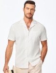 Men's Casual Button-Up Muscle Shirts with Pocket