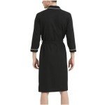 Men’s Waffle Robe Plus Size Bathrobe Lightweight Spa Soft Sleepwear Kimono Robes Long Sleeve Pajamas with Pockets