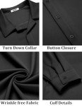 Men’s Black Long Sleeve Button Down Dress Shirt