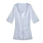 IBAKOM Men Pajama Satin Robe Hooded Bathrobe Sleepwear Long Sleeve Hoodie Sleep Robes Nightgown Nightwear, White, X-Large