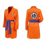 Anime Robe Bathrobe Dragon z Anime Pajamas Onesie for Mens One-Piece Costume Men Bath Robe Long Bathrobes Cosplay, Orange, Small-Medium
