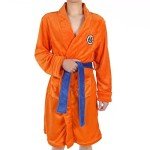 Anime Robe Bathrobe Dragon z Anime Pajamas Onesie for Mens One-Piece Costume Men Bath Robe Long Bathrobes Cosplay, Orange, Small-Medium