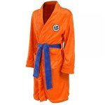 Anime Robe Bathrobe Dragon z Anime Pajamas Onesie for Mens One-Piece Costume Men Bath Robe Long Bathrobes Cosplay, Orange, Small-Medium