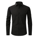 ATOFY Men's Casual Long Sleeve Button-Down Shirt