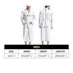 doginthehole Soft Robes for Men Comfy Sleepwear Short Nightgown Pajamas Lightweight Loungewear with Two Pocket, Chicken White, One Size