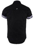 Men's Casual Button Down Short Sleeve Shirt - Black