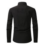 ATOFY Men's Casual Long Sleeve Button-Down Shirt