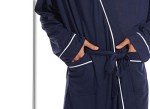 SWEET RABBIT Men Lightweight Robes Long Knit Bathrobe Men's Summer Soft Lightweight Pajamas Mens Nightwear , Blue, Small-Medium