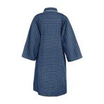 HAOZAIKEJI Women Kimono Pajamas Couple One Piece Bathrobe Men Yukata Spa Robe Cotton Causal Nightgown Sleepwear Loungewear, Men Navy, 40-46
