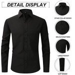 ATOFY Men's Casual Long Sleeve Button-Down Shirt