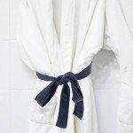 Holibanna Robe Belt Replacement Soft Thin Flannel Hotel Bathrobe Belt Dark Blue Waistband Pajamas Bathrobe Tie for Women Men Bathrobe Belt Replacement, Dark Blue, One Size