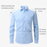 ATOFY Men's Casual Long Sleeve Button-Down Shirt