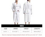 HUGS IDEA Long Bath Robe for Men Plush Pajamas Sleepwear Housecoat Soft Fleece Bathrobes Nightgown, Wolf Rose, One Size