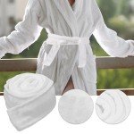 Holibanna Robe Belt Replacement Hotel Bathrobe Belt Soft Flannel Waistband Grey Pajamas Bathrobe Tie for Men Women Belt, White, One Size