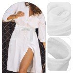 Holibanna Robe Belt Replacement Hotel Bathrobe Belt Soft Flannel Waistband Grey Pajamas Bathrobe Tie for Men Women Belt, White, One Size