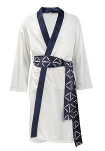 FURPHI Men's Robe Fuzzy Pajamas Bathrobes Shower Spa Homewear Long Robe with Belt Pockets, White, Medium