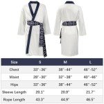 FURPHI Men's Robe Fuzzy Pajamas Bathrobes Shower Spa Homewear Long Robe with Belt Pockets, White, Medium