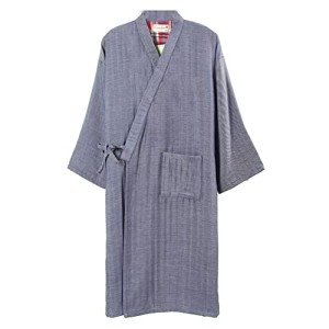 Men's Japanese Style Robes Pure Cotton Kimono Robe Bathrobe Pajamas #07