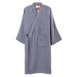 Men's Japanese Style Robes Pure Cotton Kimono Robe Bathrobe Pajamas #07