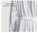 AFPANQZ Men Bathrobe with Pockets Full Length Sleepwear Long Sleeve Lightweight Pajama Shawl Robe Waffle Nightgown Big & Tall, Wolf Gray, XX-Large