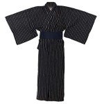 thefancypumpkin Jinbei Men's Yukata Kimono Japanese Robe Pajamas【A1/Size L】