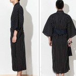 thefancypumpkin Jinbei Men's Yukata Kimono Japanese Robe Pajamas【A1/Size L】