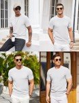 Men's Muscle Fit Crew Neck Waffle T-Shirt