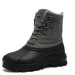 Men Snow Boots Waterproof Winter Boots Insulated Cold Weather Outdoor Booties Walking Hiking non slip Shoes Warm Fur Lined High Top Lace Up