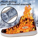 Unitysow Men's Winter Snow Boots Waterproof Hiking Boots Fur Lined Warm Ankle Boots Outdoor Booties Lace Up Anti-Skid Walking Shoes Sneakers,Black,Size 9.5