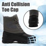 Men Snow Boots Waterproof Winter Boots Insulated Cold Weather Outdoor Booties Walking Hiking non slip Shoes Warm Fur Lined High Top Lace Up