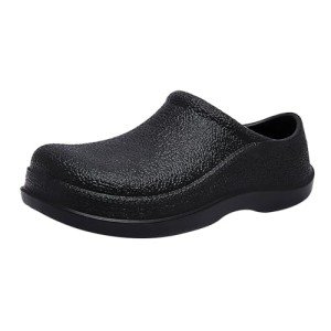 BILIKEYU Mens Water-proof Garden Shoe Outdoor Slip-On Rain Footwear Soft Rubber Rain Shoes Casual Walking Hiking Shoes, Black, 11