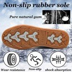 Unitysow Men's Winter Snow Boots Waterproof Hiking Boots Fur Lined Warm Ankle Boots Outdoor Booties Lace Up Anti-Skid Walking Shoes Sneakers,Black,Size 9.5