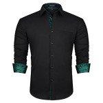 HISDERN Men’s Casual Long Sleeve Dress Shirt