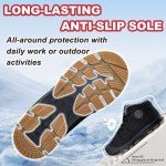 Maxome Men's Snow Boots,Winter Boots for Men,Fur Lined Snow Boots for Men,Winter Snow Boots,Waterproof Comfortable Non-Slip Ankle Short Lace Boots,Outdoor Lightweight Warm Snow Shoes for Walking,Skiing o,hiking