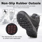 Winter Boots Men Warm Snow Boots Waterproof Hiking Boots Fur Lined Ankle Boots For Men Lightweight Anti-Slip Trekking Boots Lace-up Climping Walking Boots Outdoor Shoes