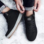 Unitysow Men's Winter Snow Boots Waterproof Hiking Boots Fur Lined Warm Ankle Boots Outdoor Booties Lace Up Anti-Skid Walking Shoes Sneakers,Black,Size 9.5