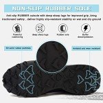 todaysunny Trail Running Shoes Men Hiking Shoes for Men Outdoor Walking Shoes Breathable Non-Slip Sneakers for Men All-Terrain Trekking Shoes Tennis Cross Training Shoes Black