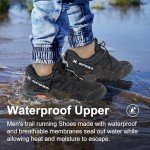 ziitop Trail Running Shoes Men Waterproof Hiking Shoes Non-Slip Outdoor Trekking Sports Shoes for Men Lightweight Breathable Sneakers All-Terrain Cross Training Shoes Walking Shoes