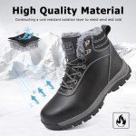 Winter Boots Men Warm Snow Boots Waterproof Hiking Boots Fur Lined Ankle Boots For Men Lightweight Anti-Slip Trekking Boots Lace-up Climping Walking Boots Outdoor Shoes