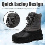 Men Snow Boots Waterproof Winter Boots Insulated Cold Weather Outdoor Booties Walking Hiking non slip Shoes Warm Fur Lined High Top Lace Up