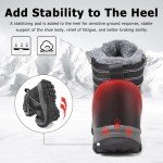 Winter Boots Men Warm Snow Boots Waterproof Hiking Boots Fur Lined Ankle Boots For Men Lightweight Anti-Slip Trekking Boots Lace-up Climping Walking Boots Outdoor Shoes